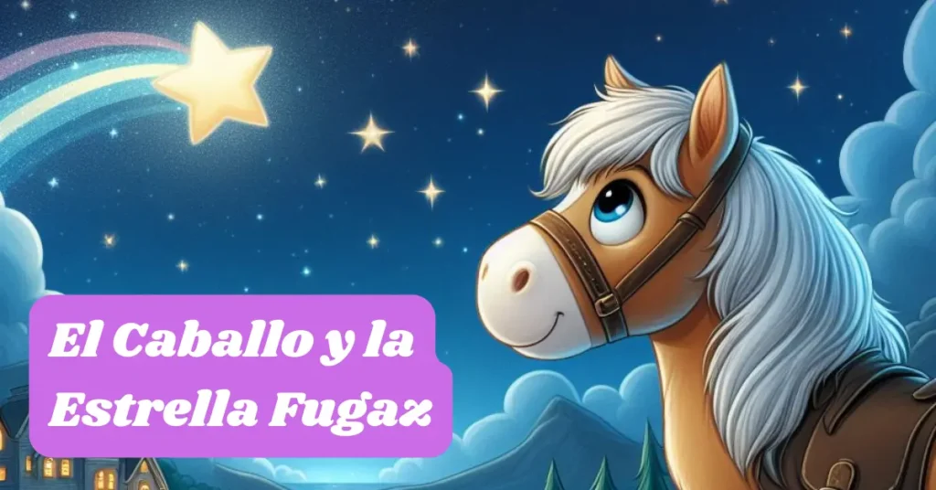 portada de cuento caballo mirando una estrella fugaz