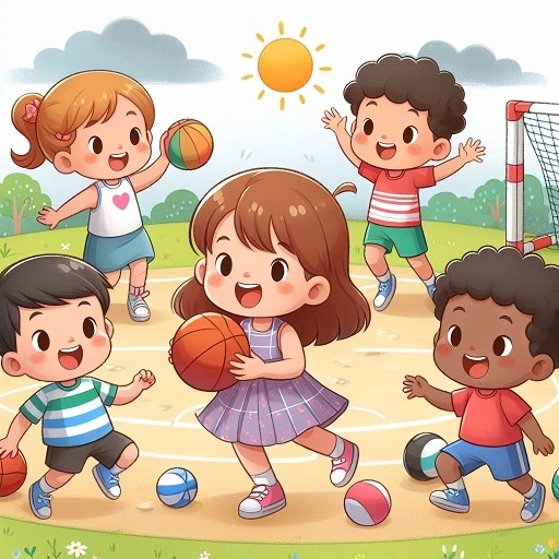 Niños haciendo deporte de forma amistosa